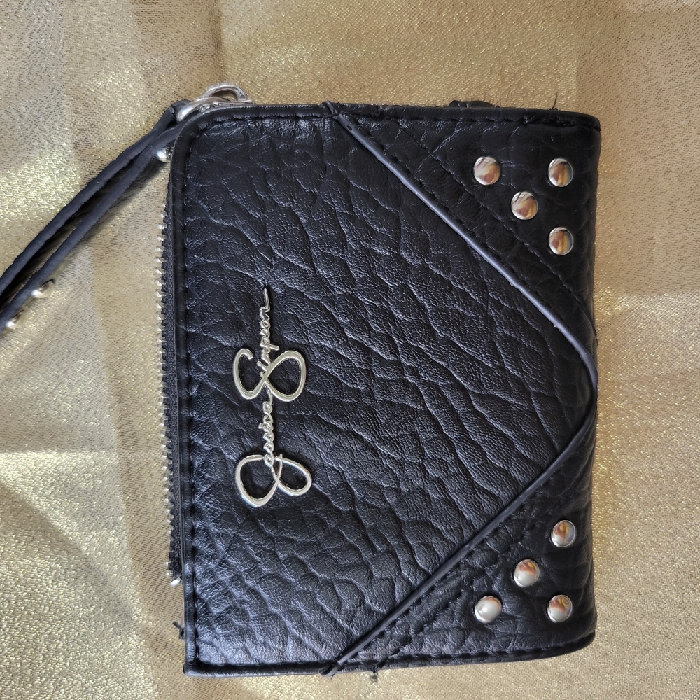 Jessica Simpson Black Leather Wallet
